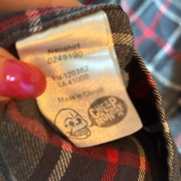 Cheap Monday Men’s Plaid Button Up Flannel Neoshirt L GUC - Picture 4 of 9